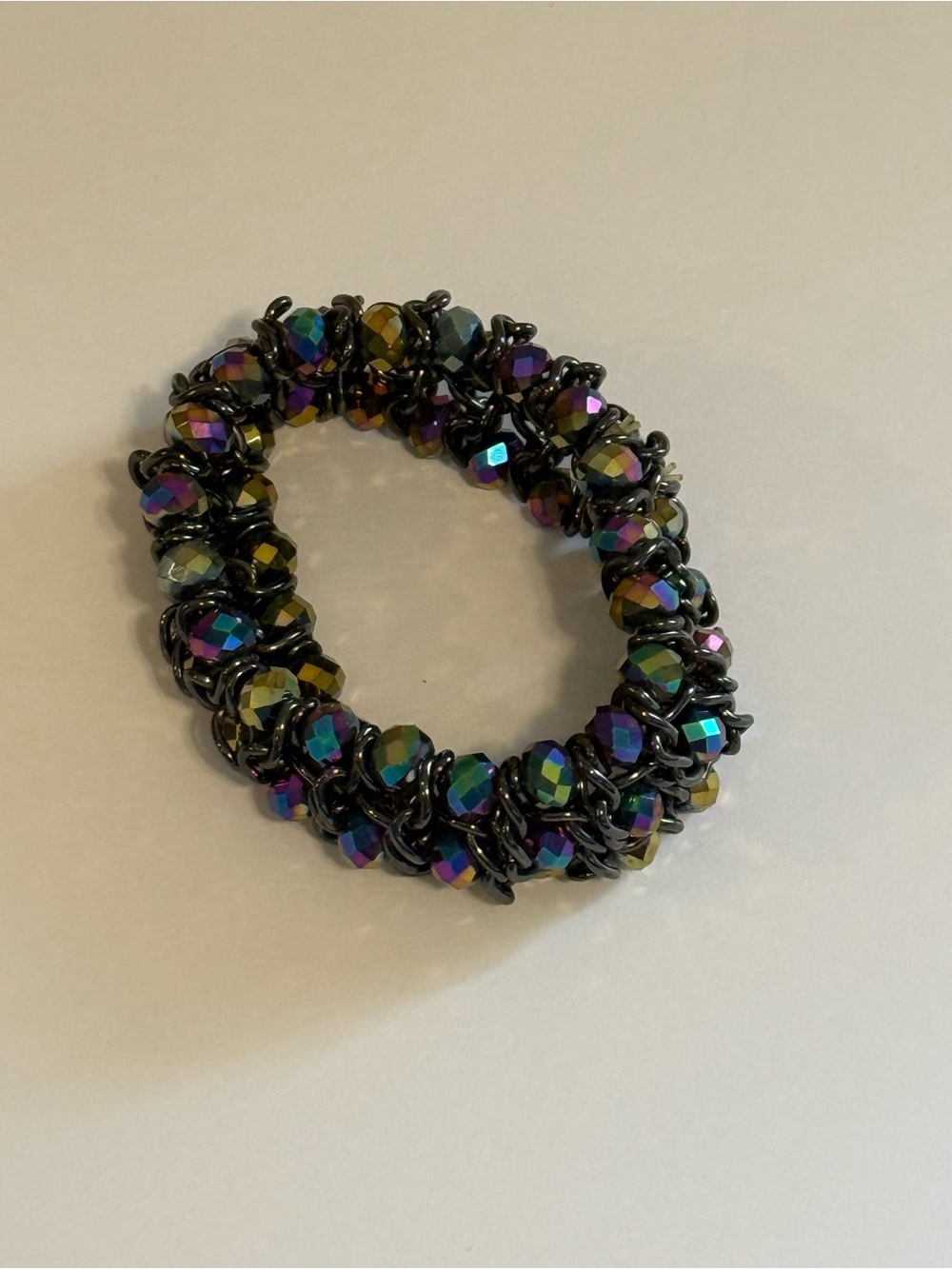 Multicolor Crystal Bead Stretch Bracelet - Unbranded - Picture 4 of 4